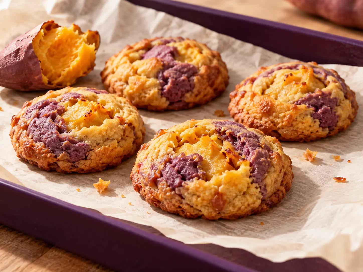Konsep soft cookies berbahan ubi untuk Yubie